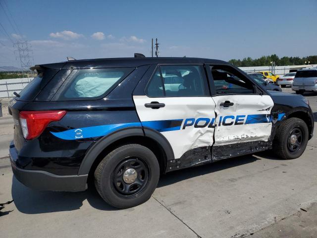 1FM5K8AB9MGB98617 - 2021 FORD EXPLORER POLICE INTERCEPTOR TWO TONE photo 3