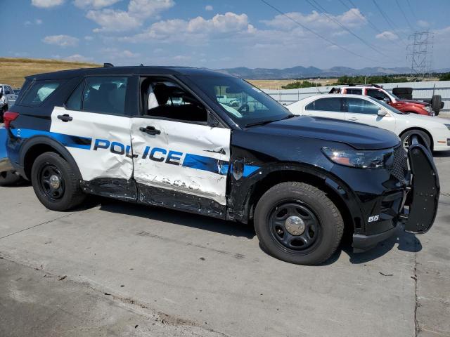 1FM5K8AB9MGB98617 - 2021 FORD EXPLORER POLICE INTERCEPTOR TWO TONE photo 4