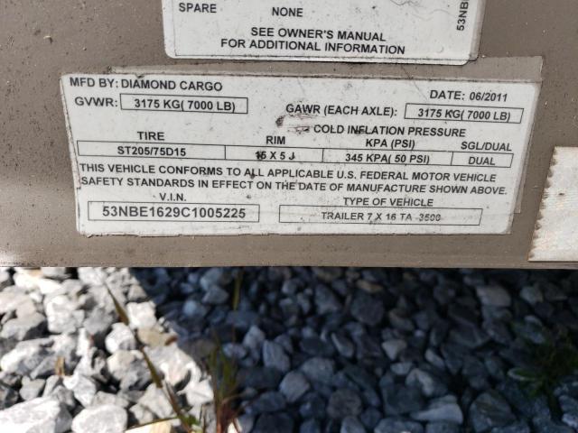 53NBE1629C1005225 - 2012 DIAMOND REO CARGO GRAY photo 10