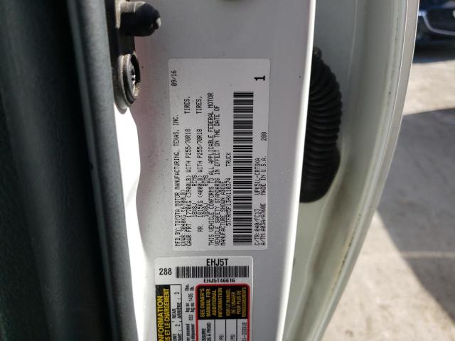 5TFRM5F13HX110374 - 2017 TOYOTA TUNDRA DOUBLE CAB SR/SR5 WHITE photo 12