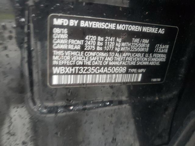 WBXHT3Z35G4A50698 - 2016 BMW X1 XDRIVE28I BLACK photo 13