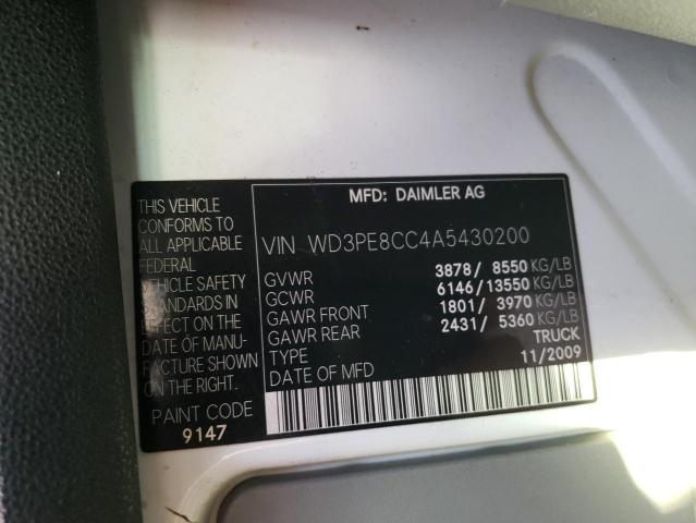WD3PE8CC4A5430200 - 2010 MERCEDES-BENZ SPRINTER 2500 WHITE photo 10