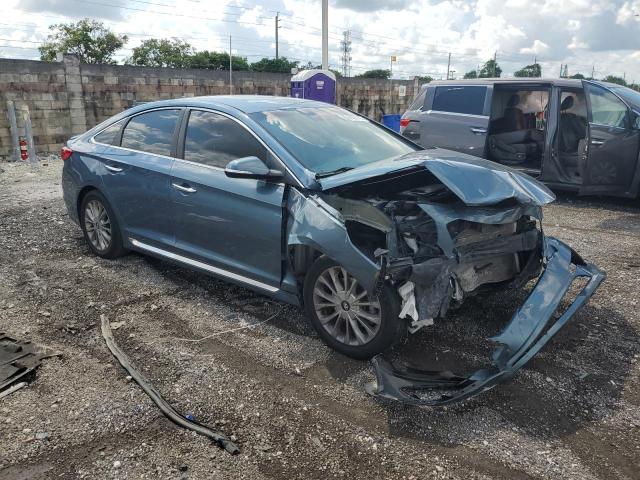 5NPE34AF5FH182183 - 2015 HYUNDAI SONATA SPORT BLUE photo 4