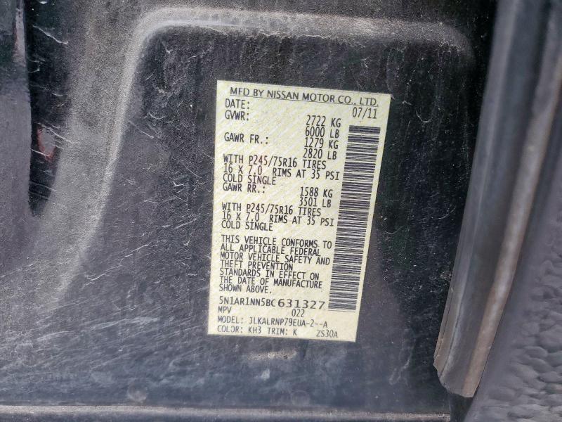 5N1AR1NN5BC631327 - 2011 NISSAN PATHFINDER S Qara foto 13