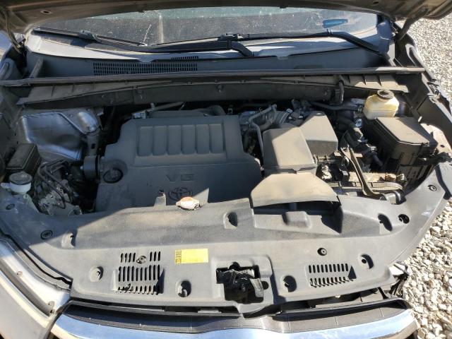 5TDKKRFHXGS160074 - 2016 TOYOTA HIGHLANDER XLE GRAY photo 12
