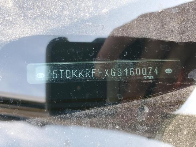 5TDKKRFHXGS160074 - 2016 TOYOTA HIGHLANDER XLE GRAY photo 14
