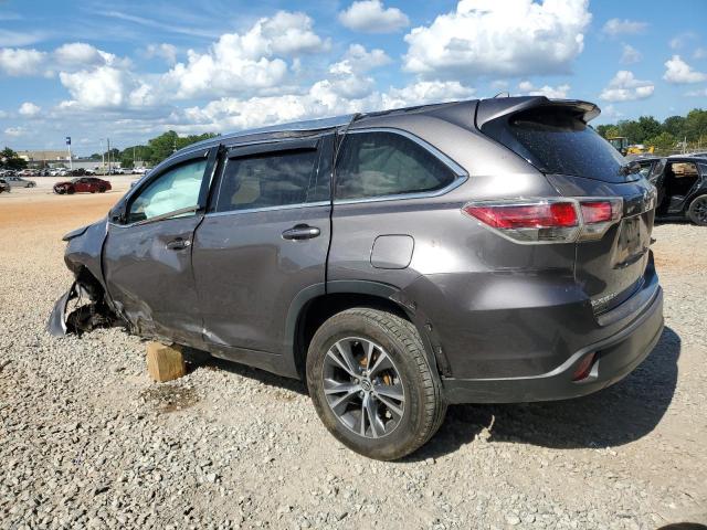5TDKKRFHXGS160074 - 2016 TOYOTA HIGHLANDER XLE GRAY photo 2