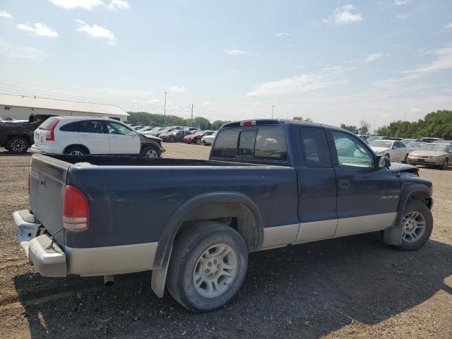 1B7GL22X11S228638 - 2001 DODGE DAKOTA BLUE photo 3