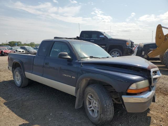 1B7GL22X11S228638 - 2001 DODGE DAKOTA BLUE photo 4