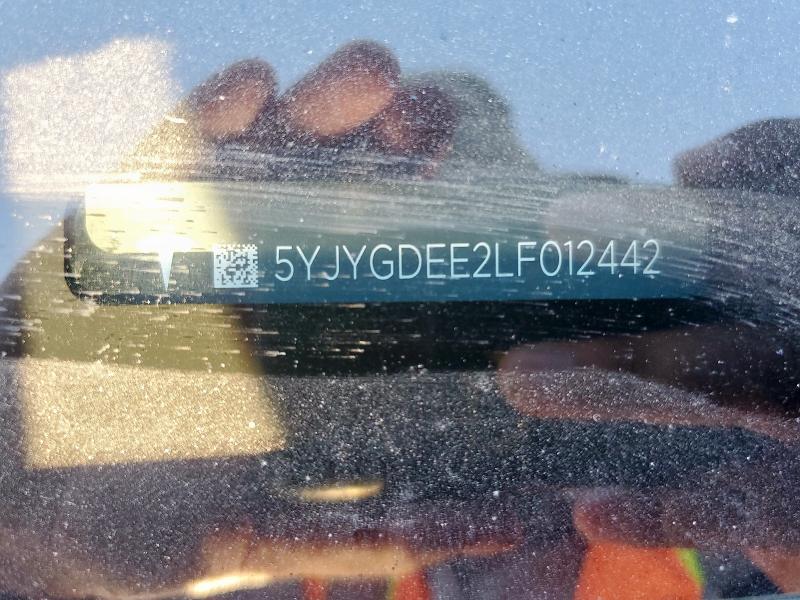 5YJYGDEE2LF012442 - 2020 TESLA MODEL Y BLUE photo 12