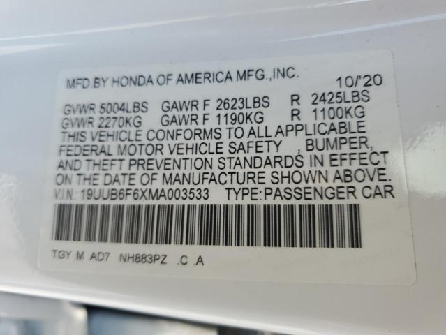 19UUB6F6XMA003533 - 2021 ACURA TLX ADVANCE WHITE photo 24