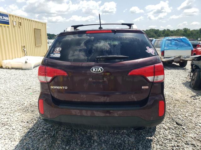 5XYKT3A62EG453803 - 2014 KIA SORENTO LX BURGUNDY photo 6