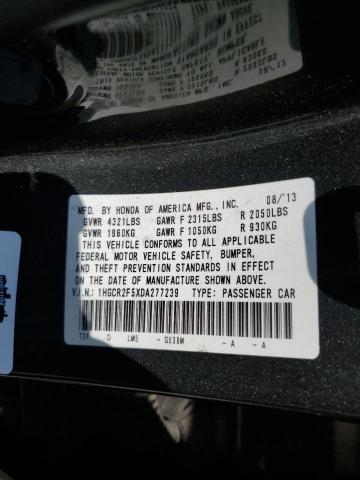 1HGCR2F5XDA277239 - 2013 HONDA ACCORD SPORT Сұр фото 12