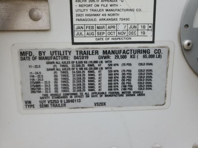 1UYVS2539L3040113 - 2020 UTILITY VS2DX WHITE photo 10