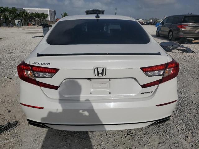 1HGCV1F30NA040684 - 2022 HONDA ACCORD SPORT WHITE photo 6