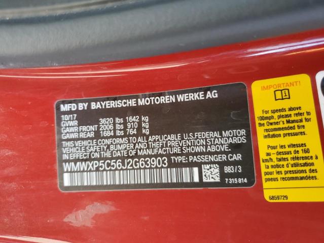 WMWXP5C56J2G63903 - 2018 MINI COOPER RED photo 12