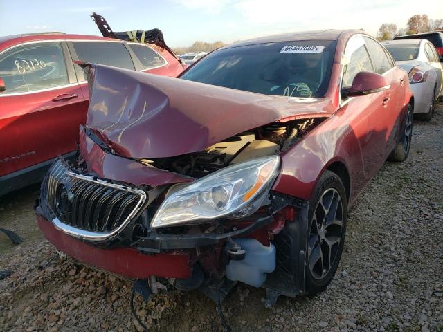 2G4GL5EX4H9126951 - 2017 BUICK REGAL SPORT TOURING MAROON photo 2