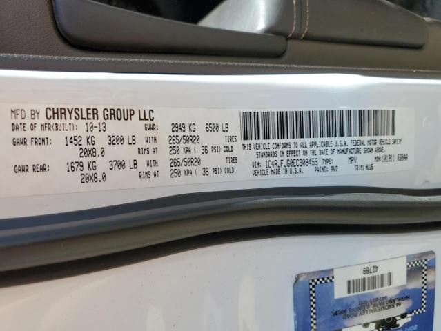 1C4RJFJG0EC308455 - 2014 JEEP GRAND CHER SUMMIT თეთრი ფოტო 13