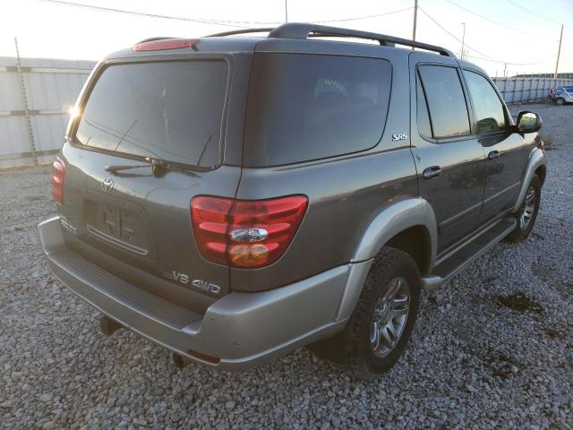 5TDBT44A23S204486 - 2003 TOYOTA SEQUOIA SR5 GRAY photo 4