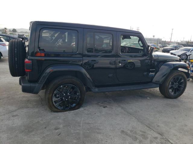 1C4JJXP68NW269730 - 2022 JEEP WRANGLER U SAHARA 4XE BLACK photo 3