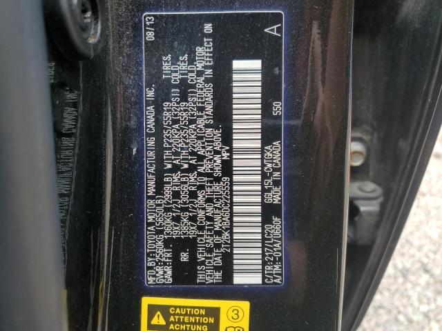 2T2BK1BA6DC225559 - 2013 LEXUS RX 350 BASE BLACK photo 14
