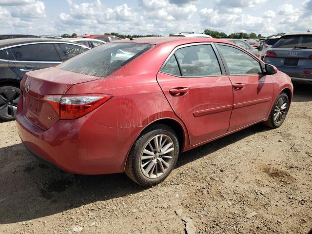 2T1BURHE3FC245021 - 2015 TOYOTA COROLLA L RED photo 3