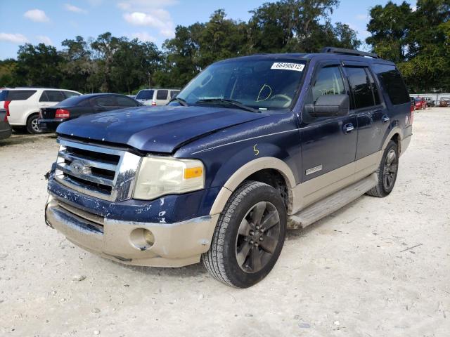 1FMFU17508LA18316 - 2008 FORD EXPDTION EDDIE BAUER BLUE photo 2