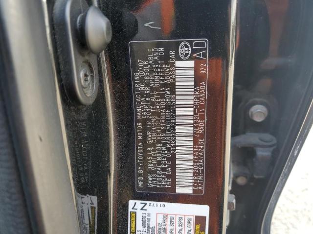 2T1KR32E78C710586 - 2008 TOYOTA COROLLA MA XR BLACK photo 12