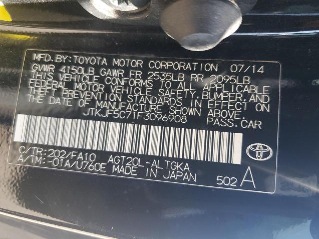 JTKJF5C71F3096908 - 2015 TOYOTA SCION TC შავი ფოტო 12