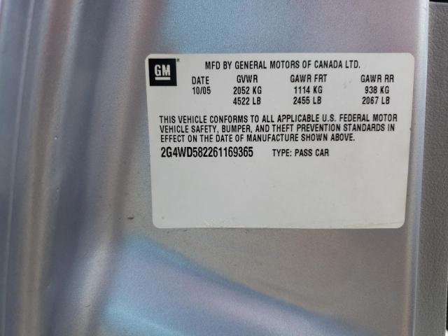 2G4WD582261169365 - 2006 BUICK LACROSSE CXL 蓝色 照片 12