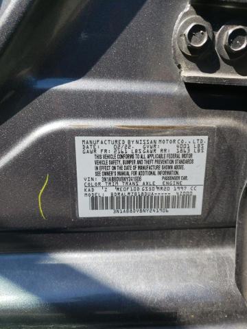 3N1AB8DV8NY241906 - 2022 NISSAN SENTRA SR CHARCOAL photo 12