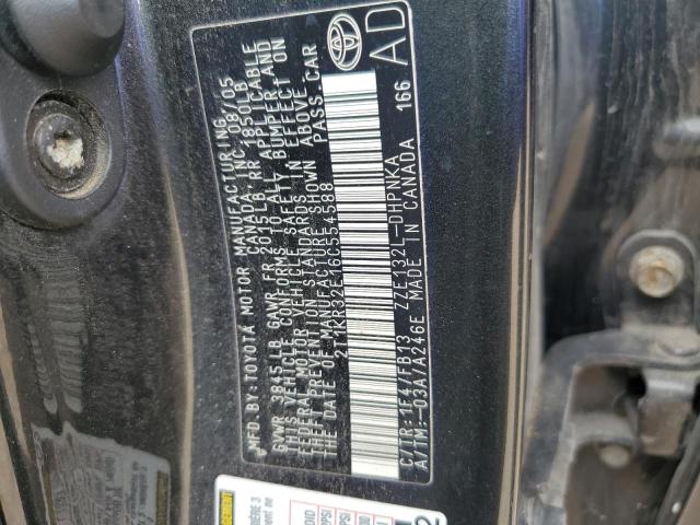 2T1KR32E16C554588 - 2006 TOYOTA COROLLA MA XR BLACK photo 13