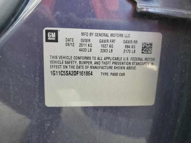 1G11C5SA2DF161864 - 2013 CHEVROLET MALIBU 1LT CHARCOAL photo 14