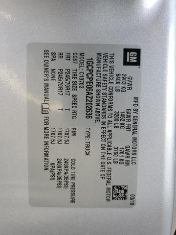 1GCPCPE06AZ202636 - 2010 CHEVROLET SILVERADO C1500 ვერცხლისფერი ფოტო 12