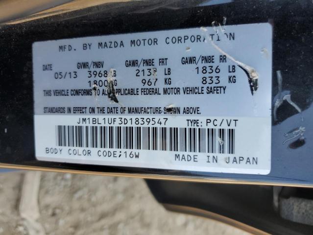 JM1BL1UF3D1839547 - 2013 MAZDA 3 I BLACK photo 13