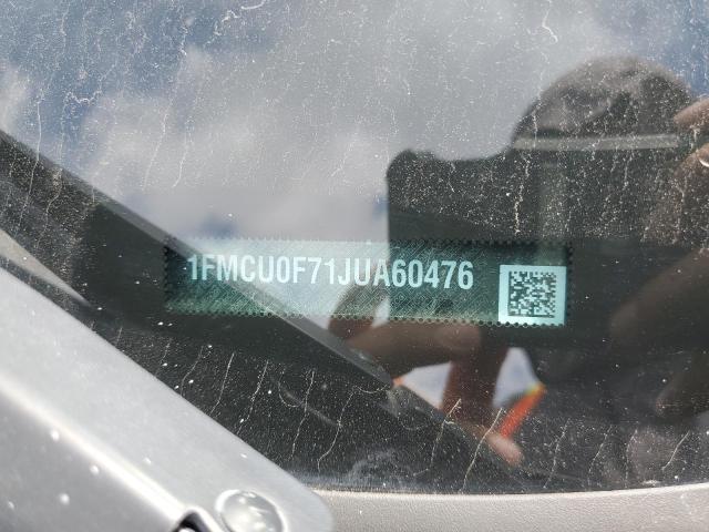1FMCU0F71JUA60476 - 2018 FORD ESCAPE S GRAY photo 13