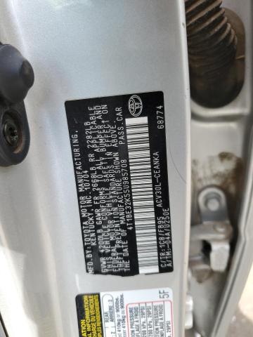 4T1BE32K55U985708 - 2005 TOYOTA CAMRY LE SILVER photo 12