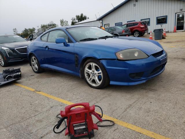 KMHHM65D85U182967 - 2005 HYUNDAI TIBURON BLUE photo 4