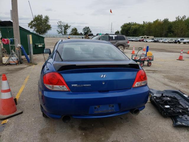 KMHHM65D85U182967 - 2005 HYUNDAI TIBURON BLUE photo 6