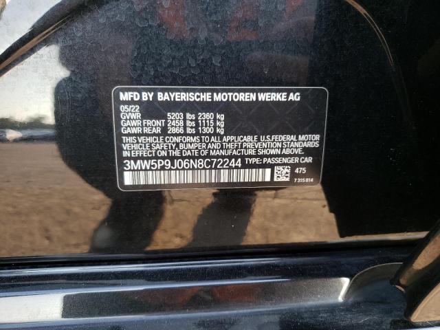 3MW5P9J06N8C72244 - 2022 BMW 330XE Սև լուսանկար 12