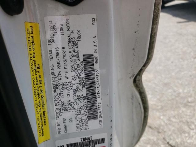 5TFUX4EN3FX033759 - 2015 TOYOTA TACOMA ACCESS CAB WHITE photo 12