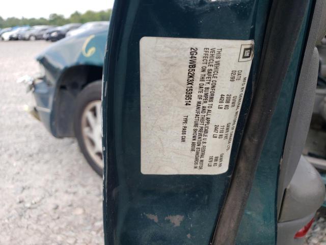 2G4WB52K3X1539514 - 1999 BUICK REGAL LS 绿色 照片 12