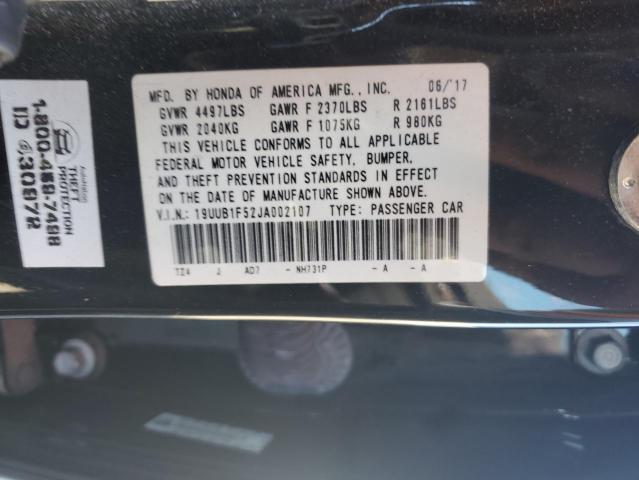 19UUB1F52JA002107 - 2018 ACURA TLX TECH BLACK photo 13