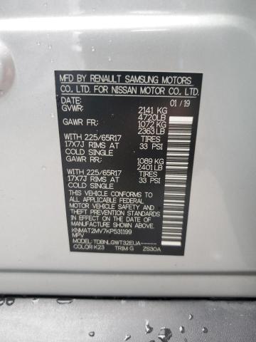 KNMAT2MV7KP531199 - 2019 NISSAN ROGUE S SILVER photo 13