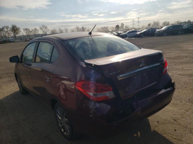 ML32F4FJ0JHF06743 - 2018 MITSUBISHI MIRAGE G4 SE MAROON photo 3