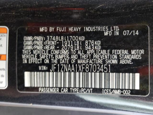 JF1ZNAA1XF8703451 - 2015 TOYOTA SCION FR-S იასამნისფერი ფოტო 13