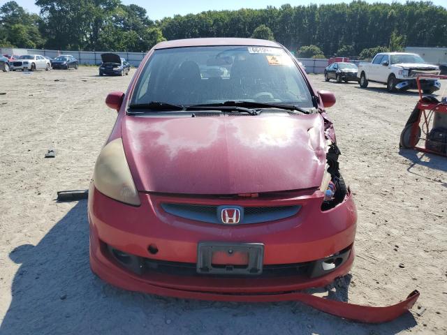 JHMGD38698S059365 - 2008 HONDA FIT SPORT RED photo 5