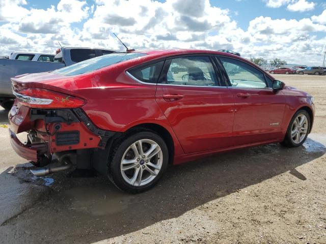 3FA6P0LU4JR208796 - 2018 FORD FUSION SE HYBRID BURGUNDY photo 3