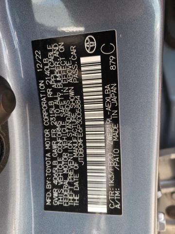 JTDBCMFE6P3005884 - 2023 TOYOTA COROLLA LE 蓝色 照片 12