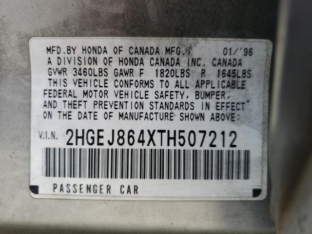 2HGEJ864XTH507212 - 1996 HONDA CIVIC EX SILVER photo 13